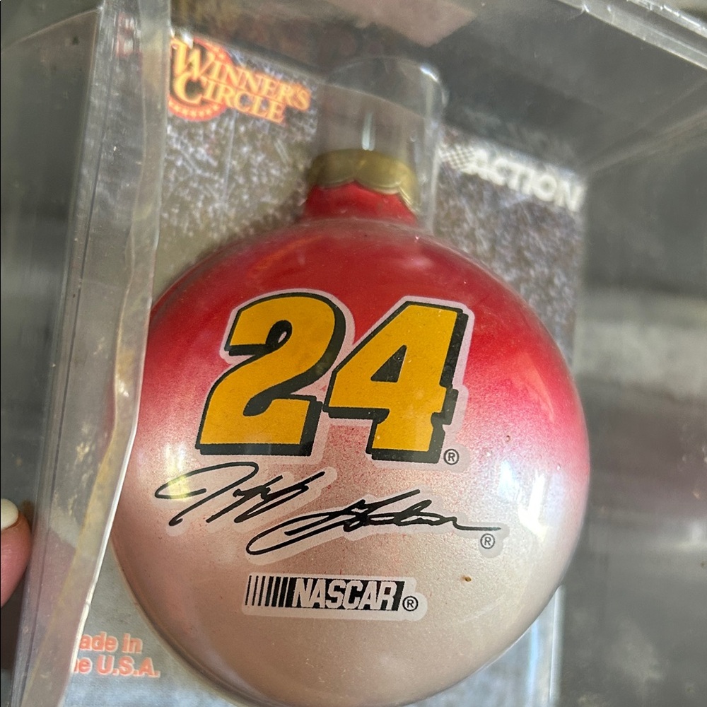 NASCAR Red and White Collectible Ornament